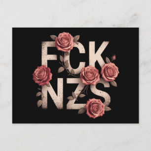 Carte Postale Fleur FCK NZS Contre Droite Non Nazis Lgbtq+