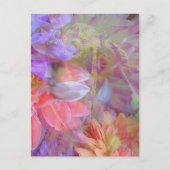 Carte Postale Fleur Fée Double exposition Imaginaire Art (Devant)