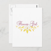 Carte Postale Fleur fille (Devant / Derrière)