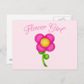 Carte Postale Fleur fille (Devant / Derrière)