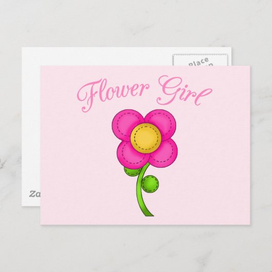 Carte Postale Fleur fille (Devant / Derrière)