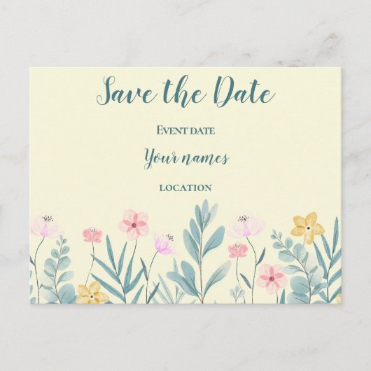 Carte Postale Fleur floral joyeux  (Devant)