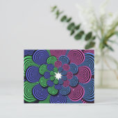 Carte Postale Fleur fractale (Debout devant)