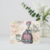 Carte Postale Fleur française Paris Tea Party Marie Antoinette (Debout devant)