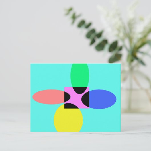 Carte Postale Fleur futuriste (Debout devant)