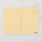 Carte Postale Fleur géométrique rétro mod Orange Peach (Dos)