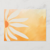 Carte Postale Fleur géométrique rétro mod Orange Peach (Devant)