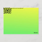 Carte postale Fleur Graphique (Dos)