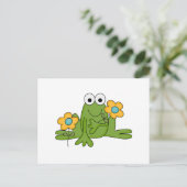 Carte Postale fleur grenouille grenouille (Debout devant)