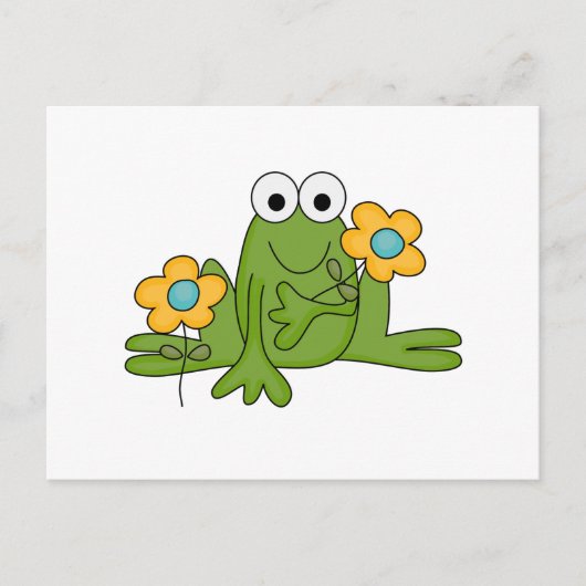 Carte Postale fleur grenouille grenouille (Devant)