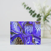 Carte Postale Fleur Iris Violet (Debout devant)