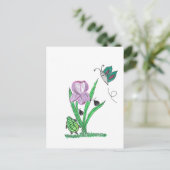Carte Postale Fleur Iris Violet (Debout devant)