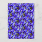 Carte Postale Fleur Iris Violet / Esthétique / Carrelé / (Devant)