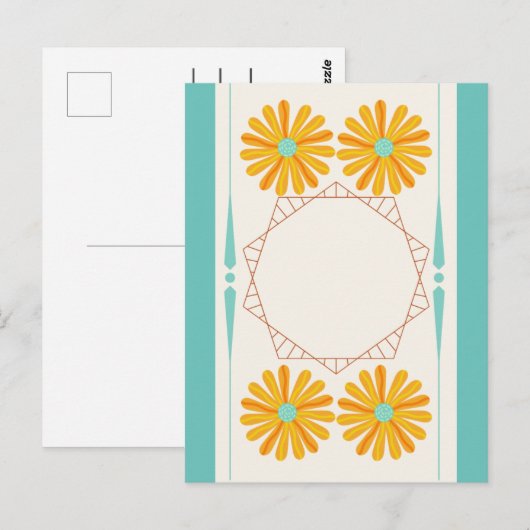 Carte postale Fleur Jaune (Devant / Derrière)