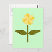 Carte postale Fleur Jaune (Devant / Derrière)