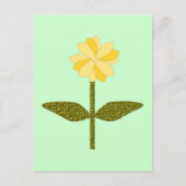 Carte postale Fleur Jaune (Devant)