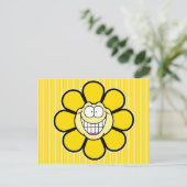 Carte Postale Fleur Jaune Joyeuse Graphiques Screwball (Debout devant)