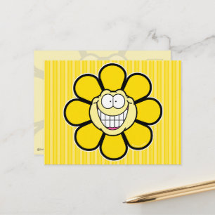 Carte Postale Fleur Jaune Joyeuse Graphiques Screwball