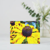 Carte Postale Fleur Jaune Lumineuse : Funchal, Portugal (Debout devant)