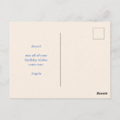 Carte Postale Fleur Joyeux Anniversaire Rétro Coloré (Dos)