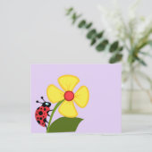 Carte Postale Fleur Ladybug (Debout devant)
