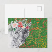 Carte Postale Fleur Léopard Jungle Batik (Devant / Derrière)