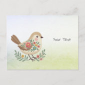 Carte postale Fleur Little Bird Or (Devant)