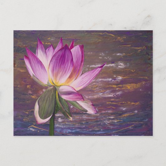 Carte Postale Fleur Lotus (Devant)