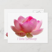 Carte Postale Fleur Lotus (Devant / Derrière)