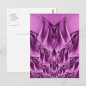 Carte Postale Fleur Lotus fractale Abstraite (Devant / Derrière)