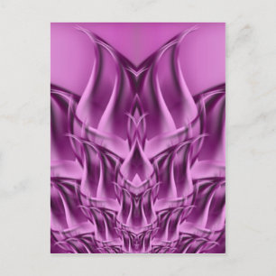 Carte Postale Fleur Lotus fractale Abstraite