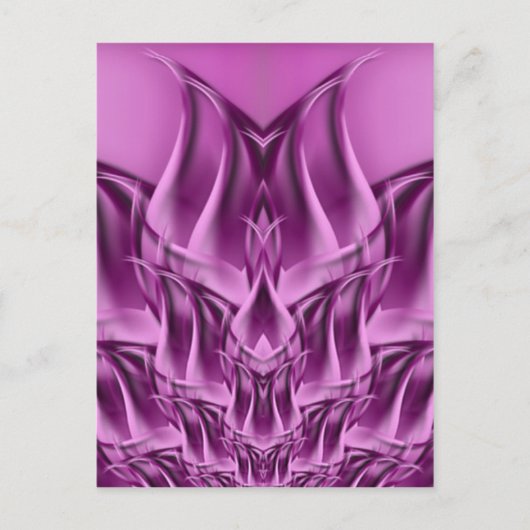 Carte Postale Fleur Lotus fractale Abstraite (Devant)