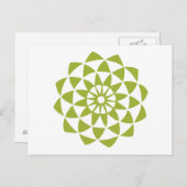 Carte Postale Fleur Lotus verte (Devant / Derrière)