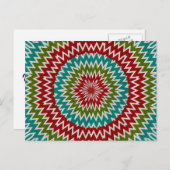 Carte Postale Fleur mandalaïque hypnotique (Devant / Derrière)