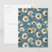 Carte Postale Fleur marguerite en bleu incomparable (Devant / Derrière)