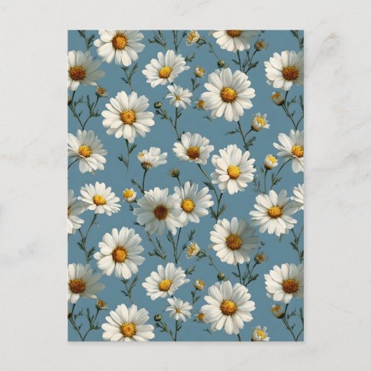 Carte Postale Fleur marguerite en bleu incomparable (Devant)