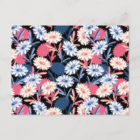 Carte Postale Fleur marguerite romantique dans la nuit (Devant)