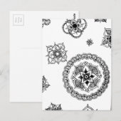 Carte Postale Fleur Medley Mandala (Devant / Derrière)