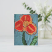 Carte Postale Fleur mixte de média orange (Debout devant)