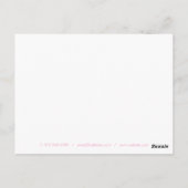 Carte Postale Fleur moderne délicate florale rose merci (Dos)