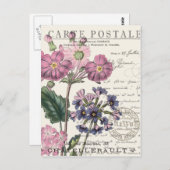 Carte Postale fleur moderne vintage française (Devant / Derrière)