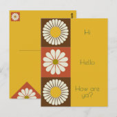 Carte Postale Fleur moisi Gras Blanc Jaune Tous les jours (Devant / Derrière)