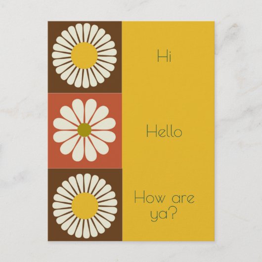 Carte Postale Fleur moisi Gras Blanc Jaune Tous les jours (Devant)