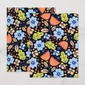Carte Postale Fleur motif coloré brillant (Devant / Derrière)