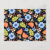 Carte Postale Fleur motif coloré brillant (Dos)