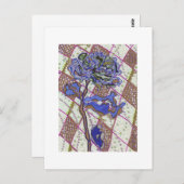 Carte Postale Fleur motif-lithium (Devant / Derrière)