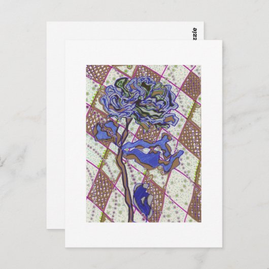 Carte Postale Fleur motif-lithium (Devant / Derrière)