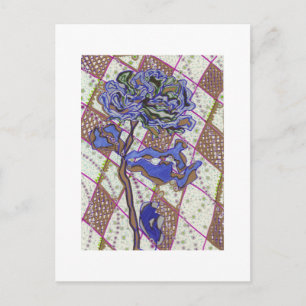 Carte Postale Fleur motif-lithium
