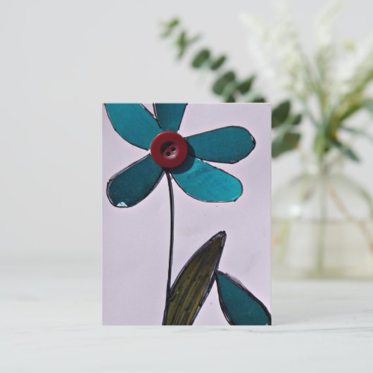 Carte Postale Fleur multimédia mixte (Debout devant)