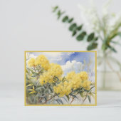 Carte Postale Fleur nationale Australie Golden Wattle | (Debout devant)